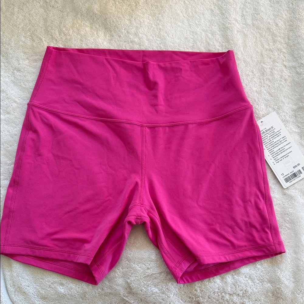 lululemon athletica Women's Bright Pink Bike Shorts